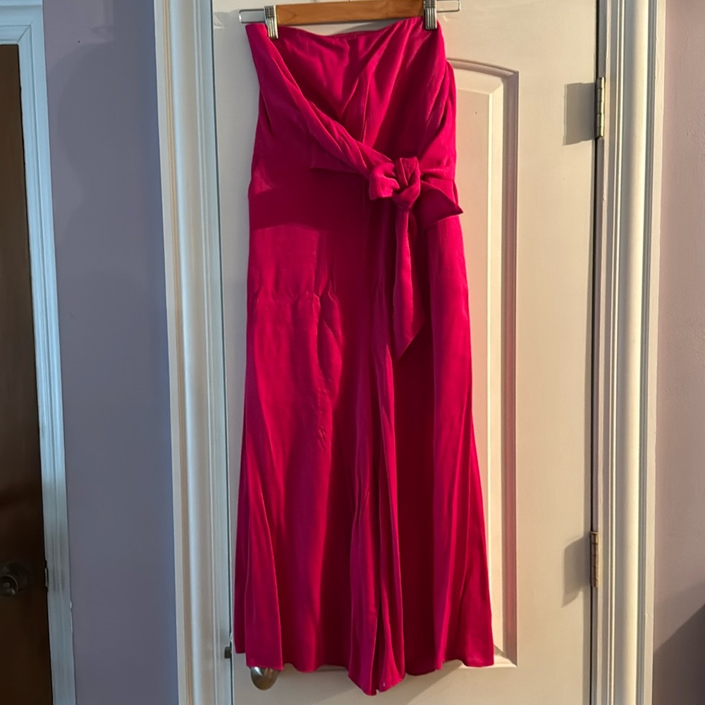 Maeve Strapless Pink Romper